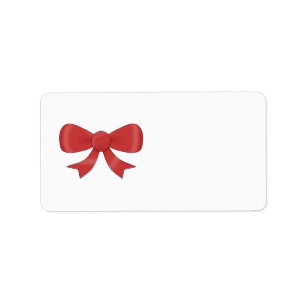 Etiqueta Arco vermelho da fita. No branco