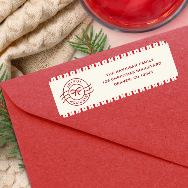 Etiqueta Arco Vermelho de Férias Jovens Modernas (Criador carregado)