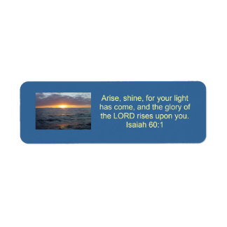 Etiqueta Arise Shine - Isaiah 60:1