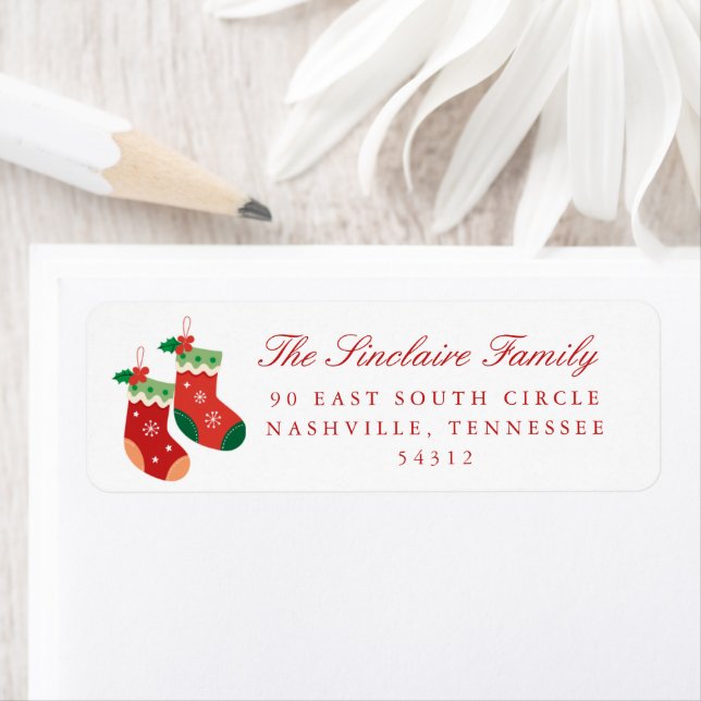 Etiqueta Armazenamento de Natal Endereço de Devolução (Insitu)