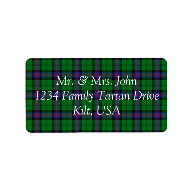 Etiqueta Armstrong Tartan (Frente)