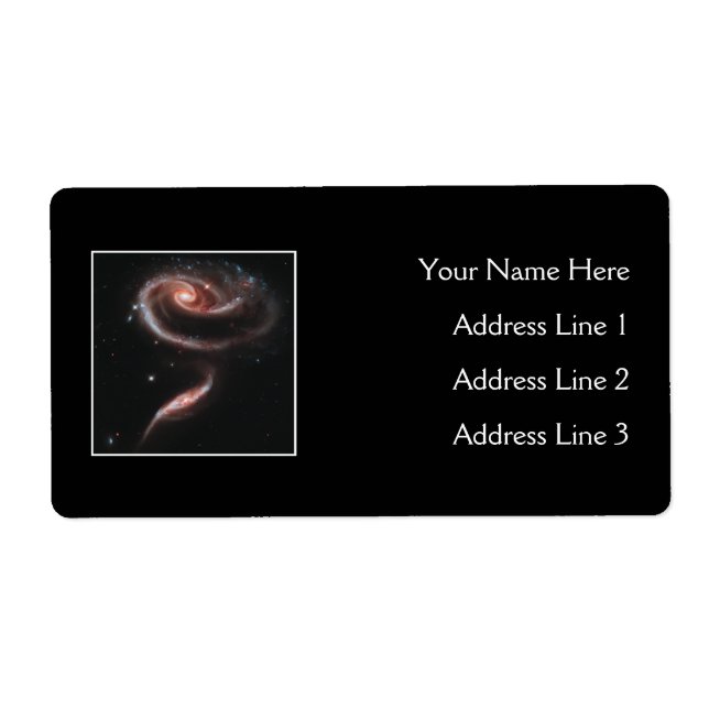 Etiqueta Arp 273 Par Galáxia (Telescópio Hubble) (Frente)