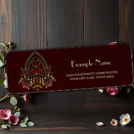 Etiqueta Arqueiro Gótico com Skulls.