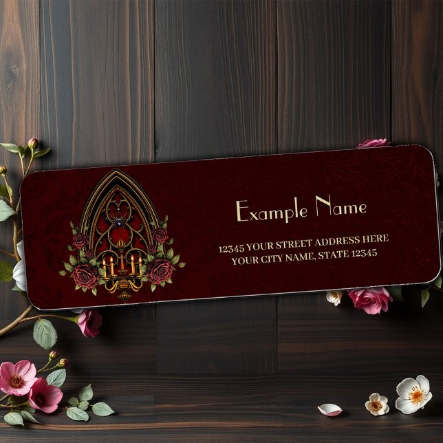 Etiqueta Arqueiro Gótico com Skulls. (Criador carregado)