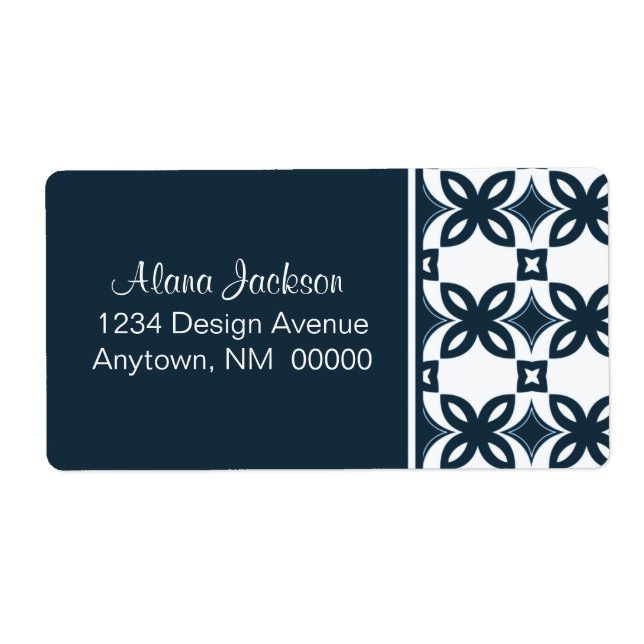 Etiqueta Art Deco Blooms Shipping Labels (Frente)