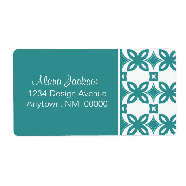 Etiqueta Art Deco Blooms Shipping Labels (Frente)