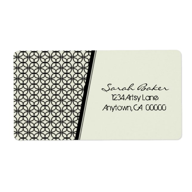 Etiqueta Art Deco Fab Shipping Labels (Frente)