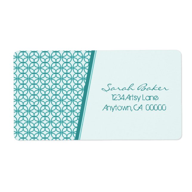 Etiqueta Art Deco Fab Shipping Labels (Frente)