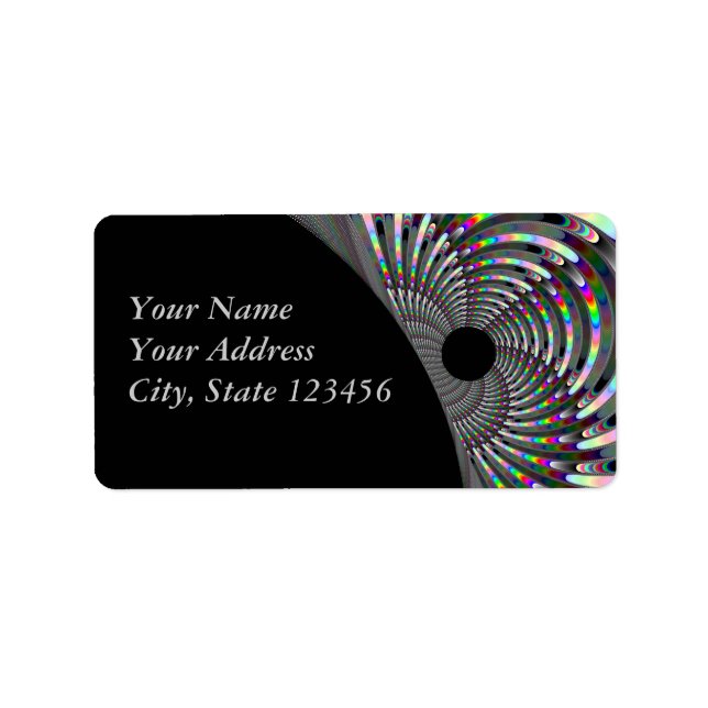 Etiqueta Art Deco Fractal (Frente)