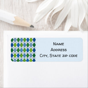 Etiqueta Art Deco Rain Argyle