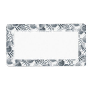 Etiqueta Art deco verde cinzento elegante do peltre que