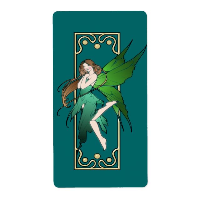 Etiqueta Art Nouveau Fairy (Frente)