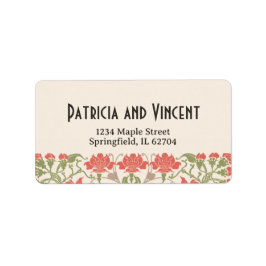 Etiqueta Art Nouveau Floral Elegance Wedding