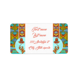 Etiqueta Art nouveau floral vitoriano da flor da safra