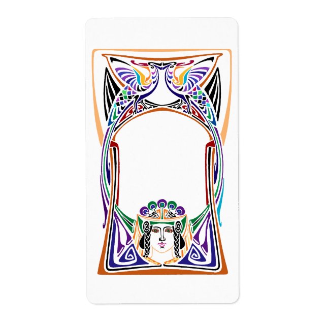 Etiqueta Art nouveau paciock (Frente)