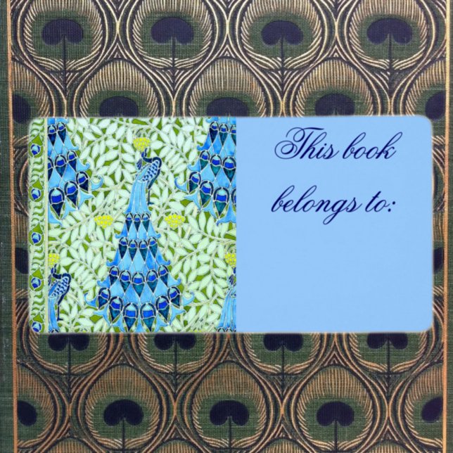 Etiqueta Art Nouveau Peacocks (Criador carregado)