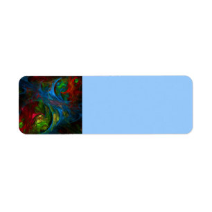 Etiqueta Arte abstracta do azul da génese