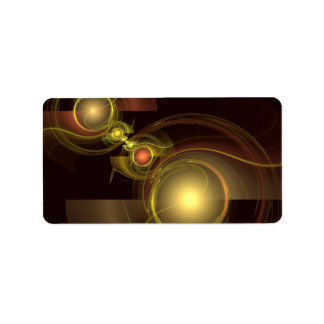 Etiqueta Arte Abstrato de Conexão Inteira