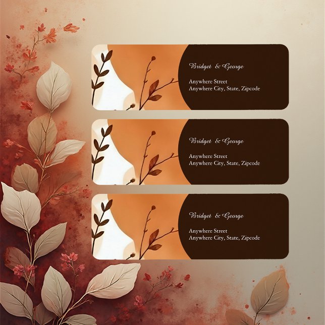 Etiqueta Arte Botânica Elegante Watercolor (Criador carregado)