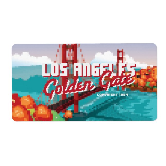 Etiqueta Arte clássica do jogo L.A Gate de Ouro 1980s 1980s (Frente)