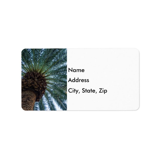 Etiqueta Arte Da Árvore Palm (Frente)