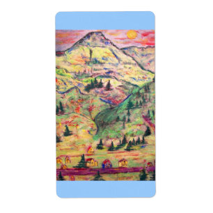 Etiqueta Arte da cidade do Colorado