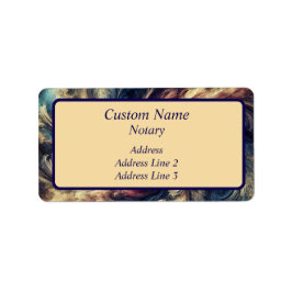 Etiqueta Arte de Abstrato Moderna Notária