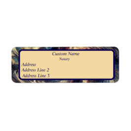 Etiqueta Arte de Abstrato Moderna Notária