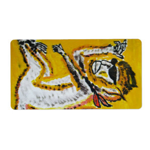 Etiqueta Arte de Circo Macaco