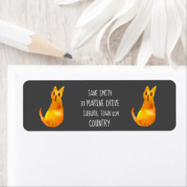 Etiqueta Arte de ilustração de aquarela gengibre