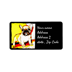 Etiqueta Arte do buldogue francês