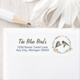 Etiqueta Arte do Casal Bluebird