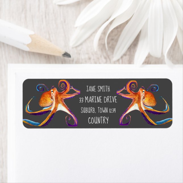 Etiqueta Arte octopus sealife (Insitu)