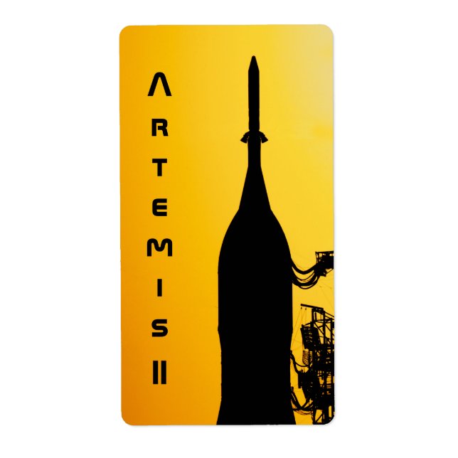 Etiqueta Artemis II rumo à Plataforma de Lançamento (Frente)