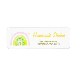 Etiqueta Artisan Rainbow 'Happiness is Homemade'