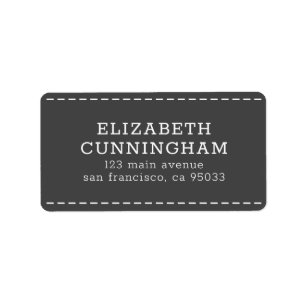 Etiqueta Artista Crafter Modern Simple Stitch Return Endere