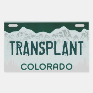 Etiqueta artística da matrícula da transplantaç