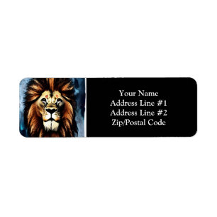 Etiqueta Artsy Wild African Lion