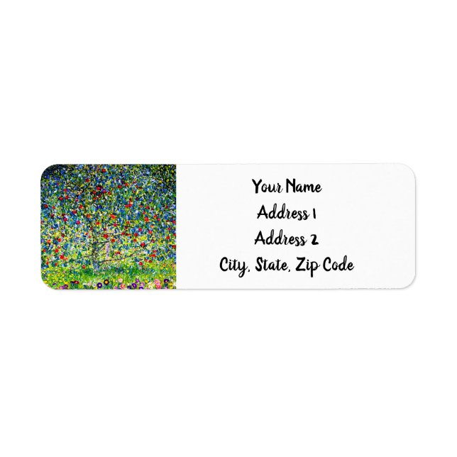 Etiqueta Árvore da Apple Gustav Klimt (Frente)