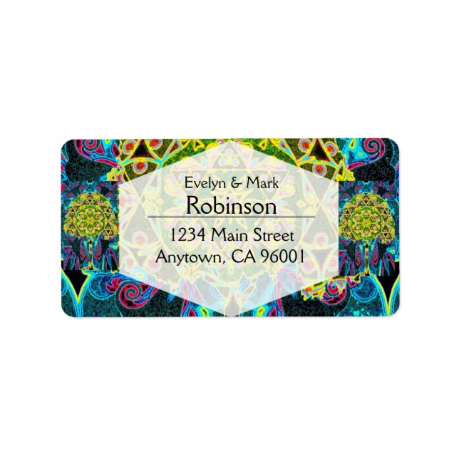 Etiqueta Árvore de aparência interessante da vida (Frente)