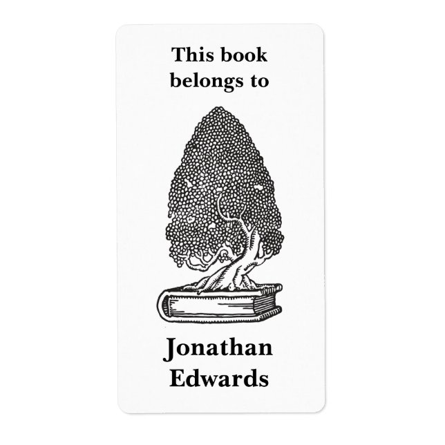 Etiqueta Árvore de ex-líbris do livrinho (Frente)