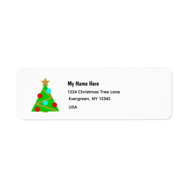Etiqueta Árvore de Natal  (Frente)