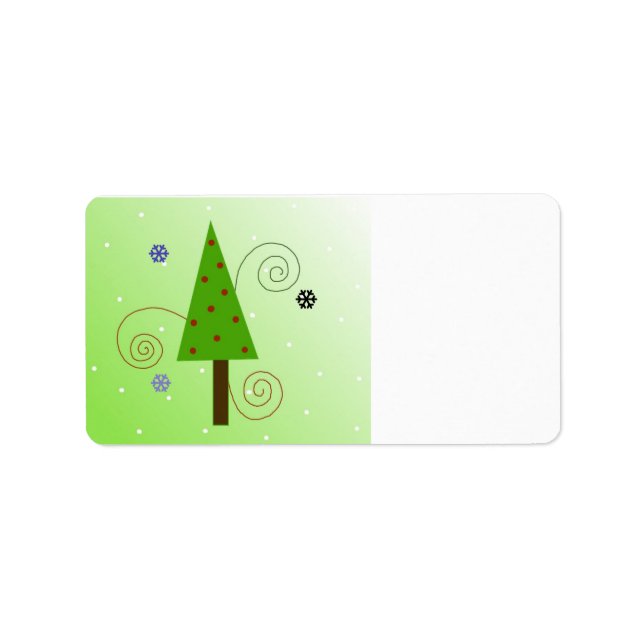 Etiqueta Árvore de Natal Caprichosa (Frente)