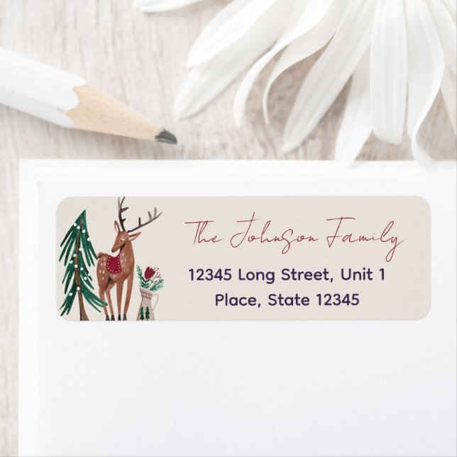 Etiqueta Árvore de Natal de Reindeer (Insitu)