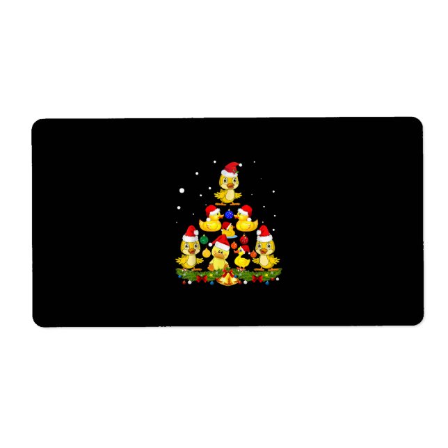 Etiqueta Árvore de Natal Duck (Frente)