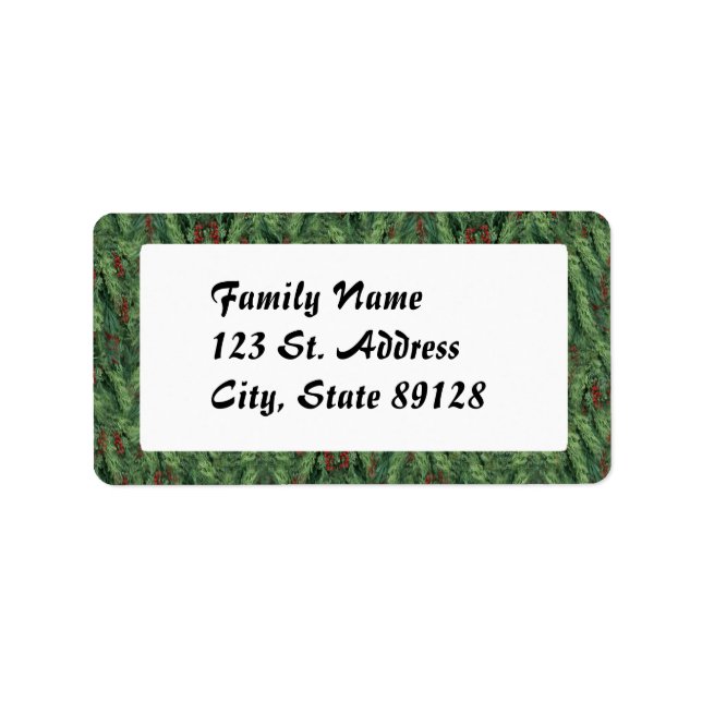 Etiqueta Árvore de Natal e Berries (Frente)