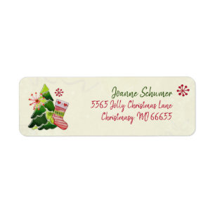 Etiqueta Árvore de Natal e Whimsey