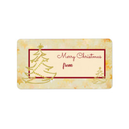 Etiqueta árvore de natal elegante