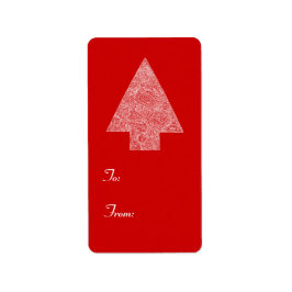 Etiqueta Árvore de Natal Moderna