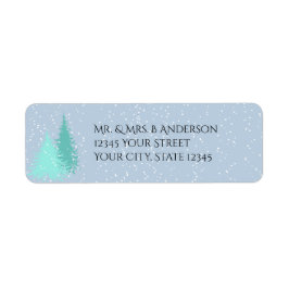 Etiqueta Árvore de Neve Moderna MUDA DE COR Natal